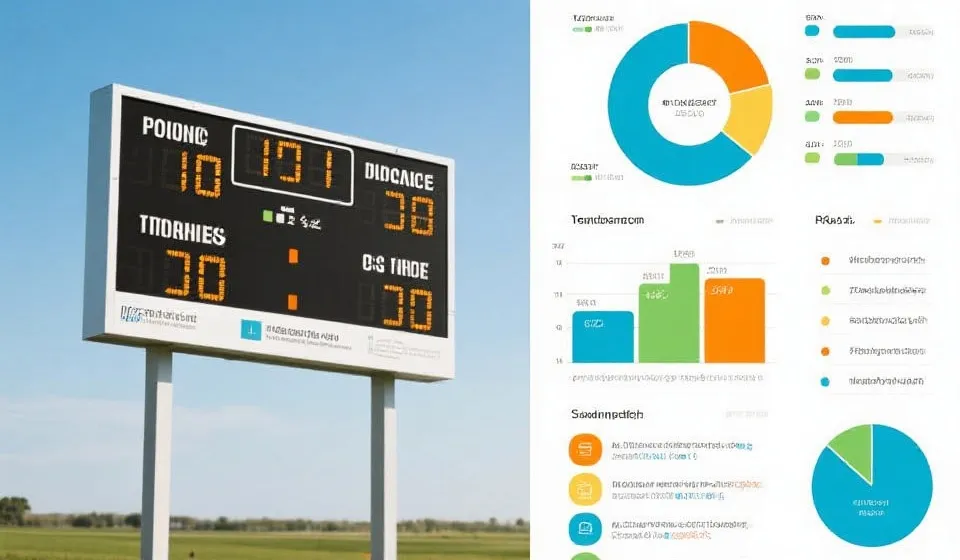 比分与统计数据示意图